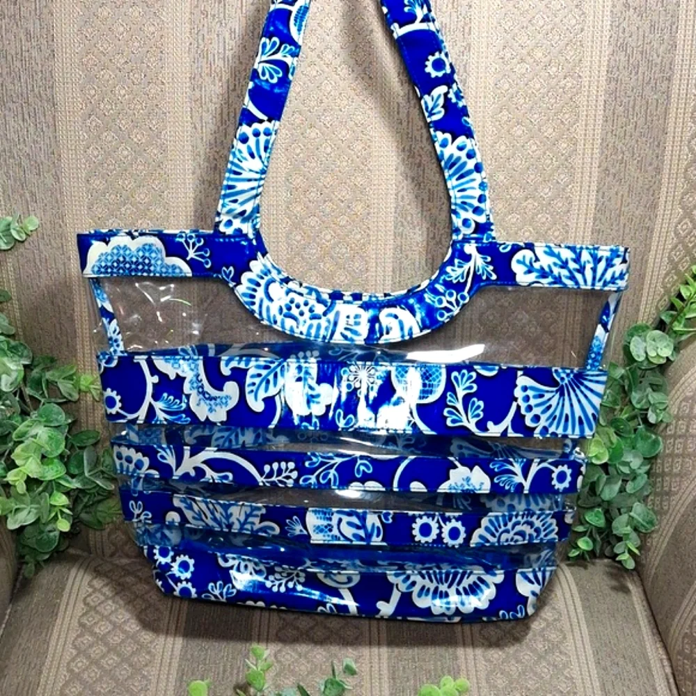 Vera Bradley Blue Lagoon Clear Tote